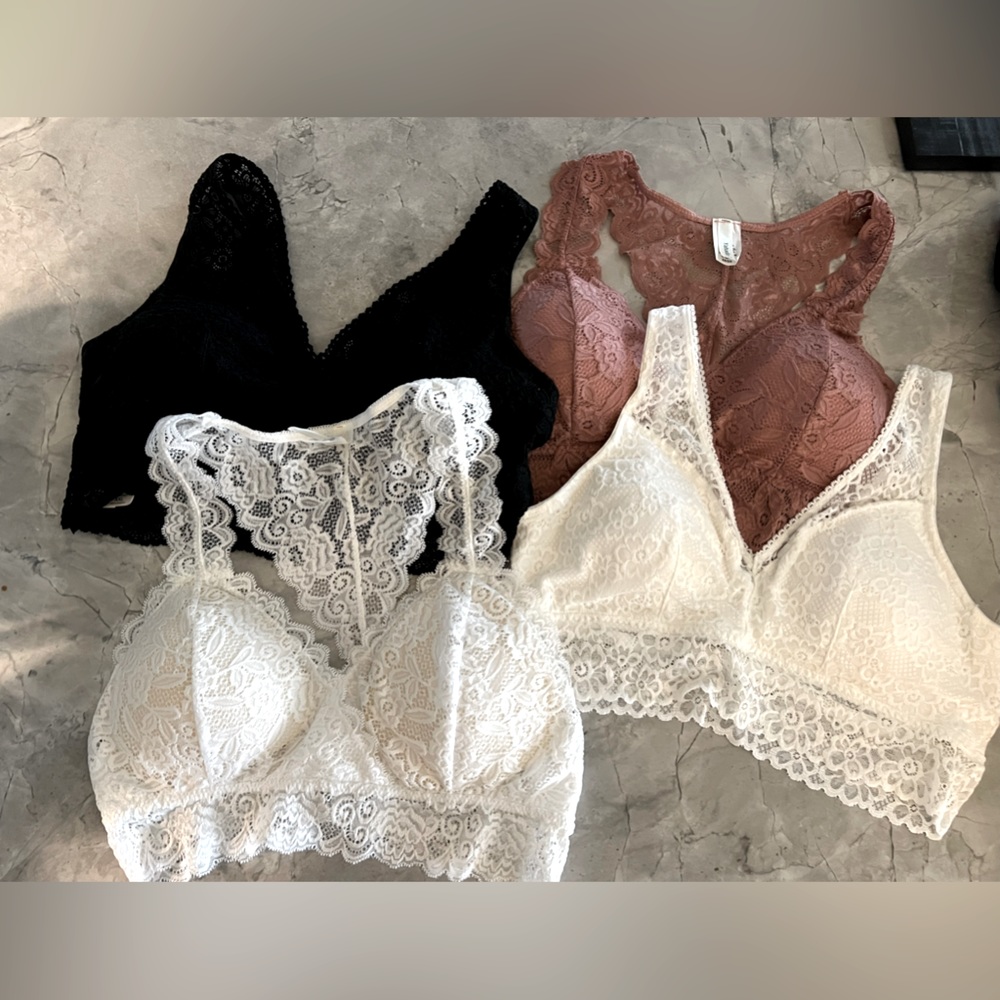 New Lace Bralettes - Lot of 4